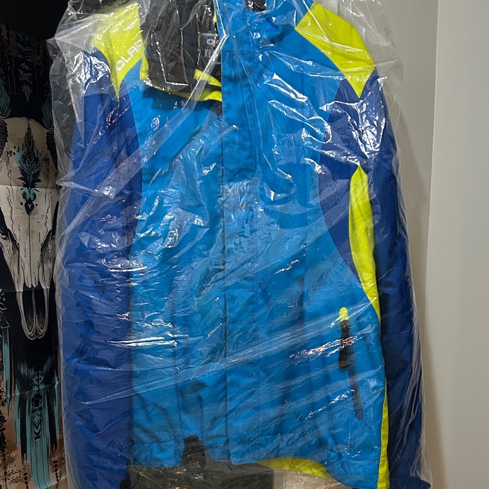 Polaris  Vibrant Blue and Neon Yellow Jacket
